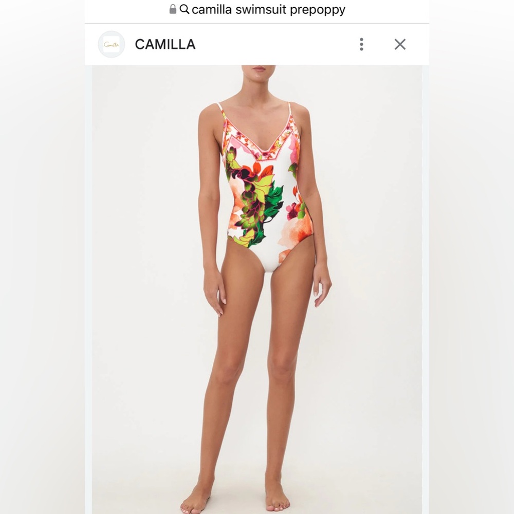 Camilla Swim “Pretty As A Poppy” NWT sz XL